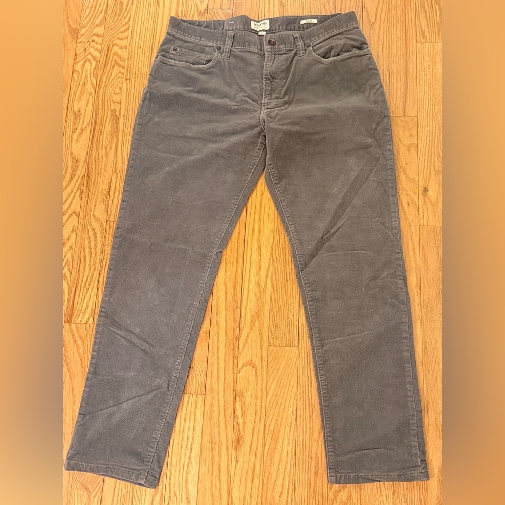 Todd Snyder Men's Gray Corduroy Pants Slim
